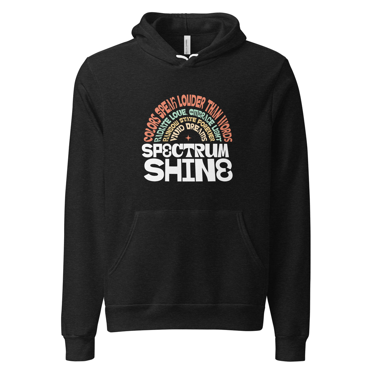 Buy Spectrum Shine Colorful Lettering Pullover Hoodie Sale and brighten your wardrobe with a soft, colorful hoodie for daily wear.