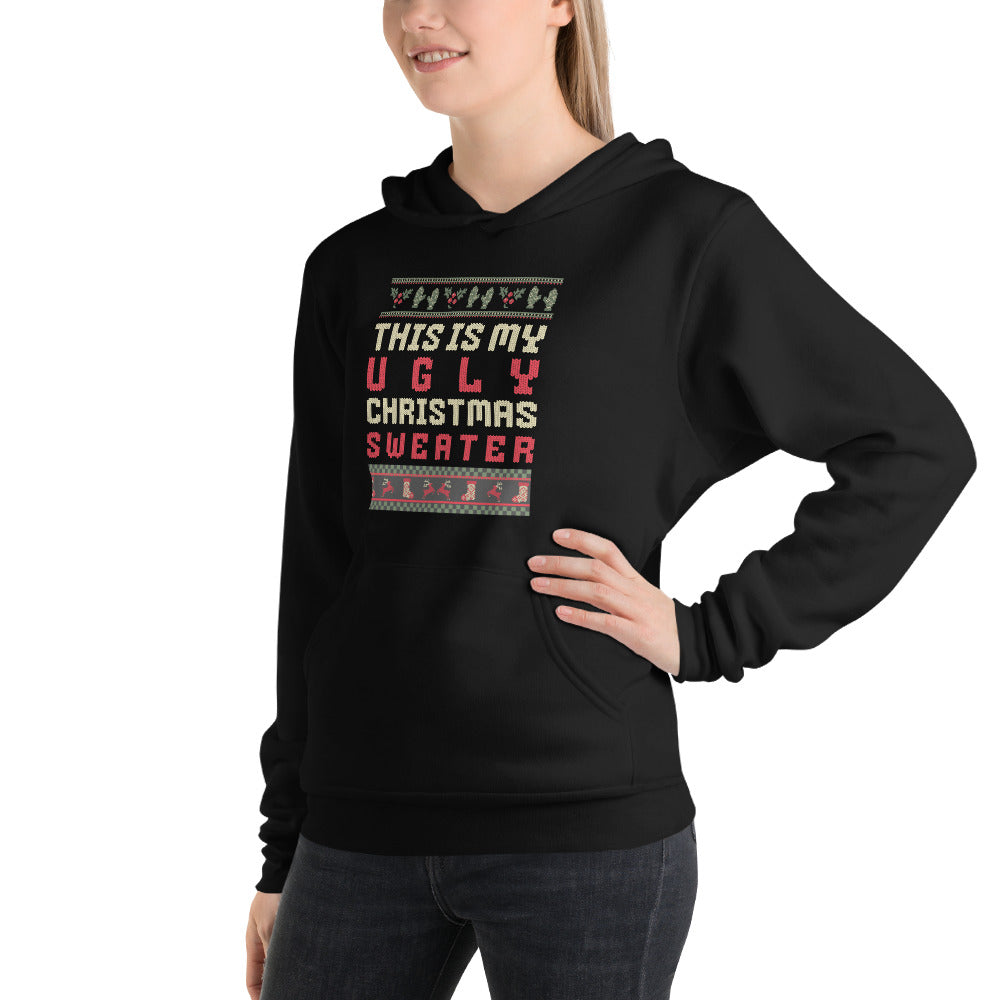 Celebrate in comfort with the Buy This is My Ugly Christmas Sweater Pullover Hoodie Sale—shop a playful festive hoodie at a great price.