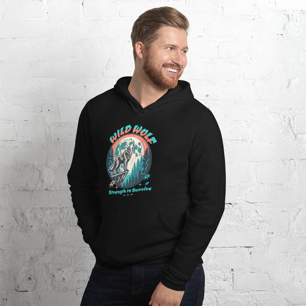 Buy Wild Wolf, Strength to Survive: Graphic Hoodie for Sale. Discover bold artwork and a comfortable look made for everyday wear.