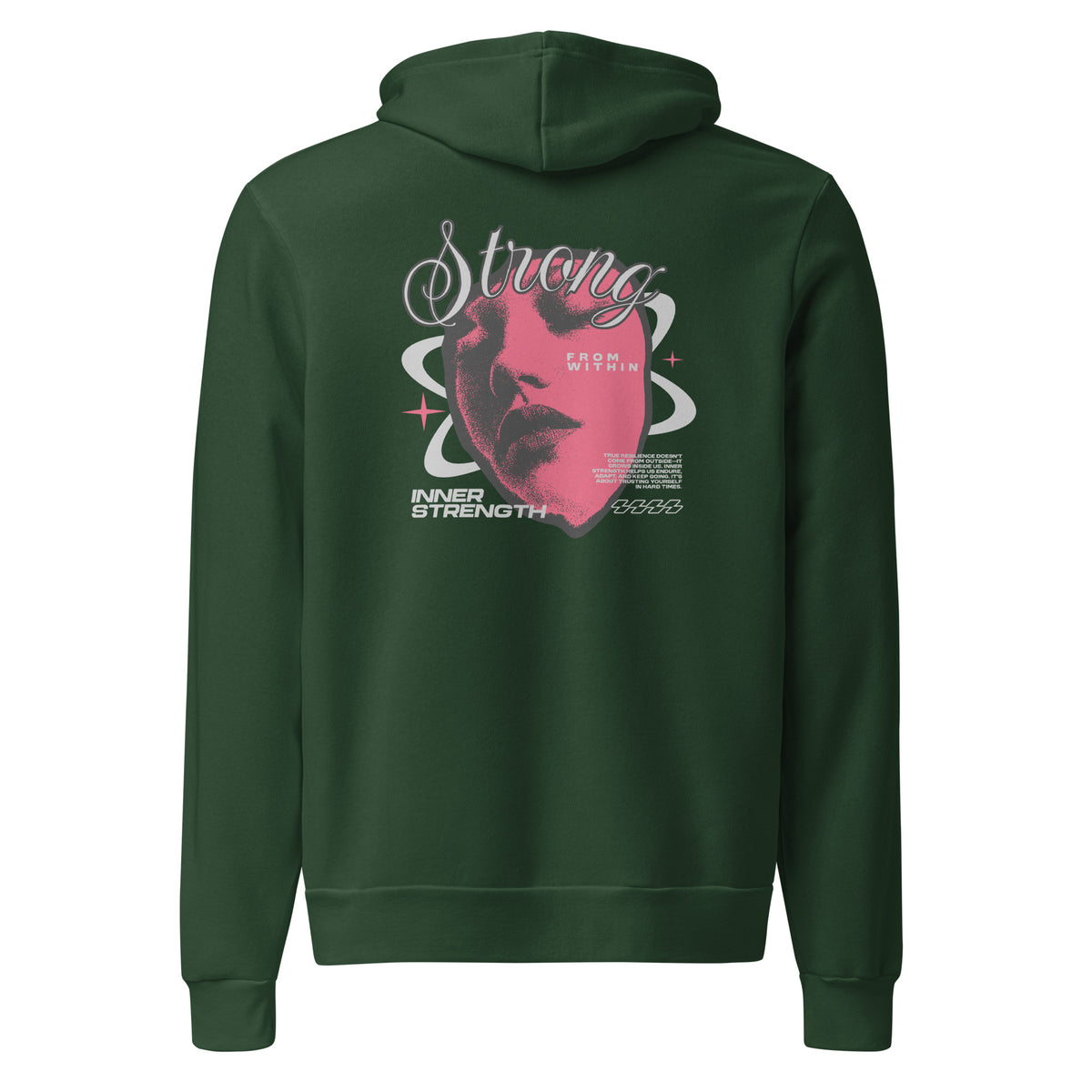 Order the Strong From Within Y2K Streetwear Pullover Hoodie, blending nostalgic style, soft comfort, and standout everyday appeal.