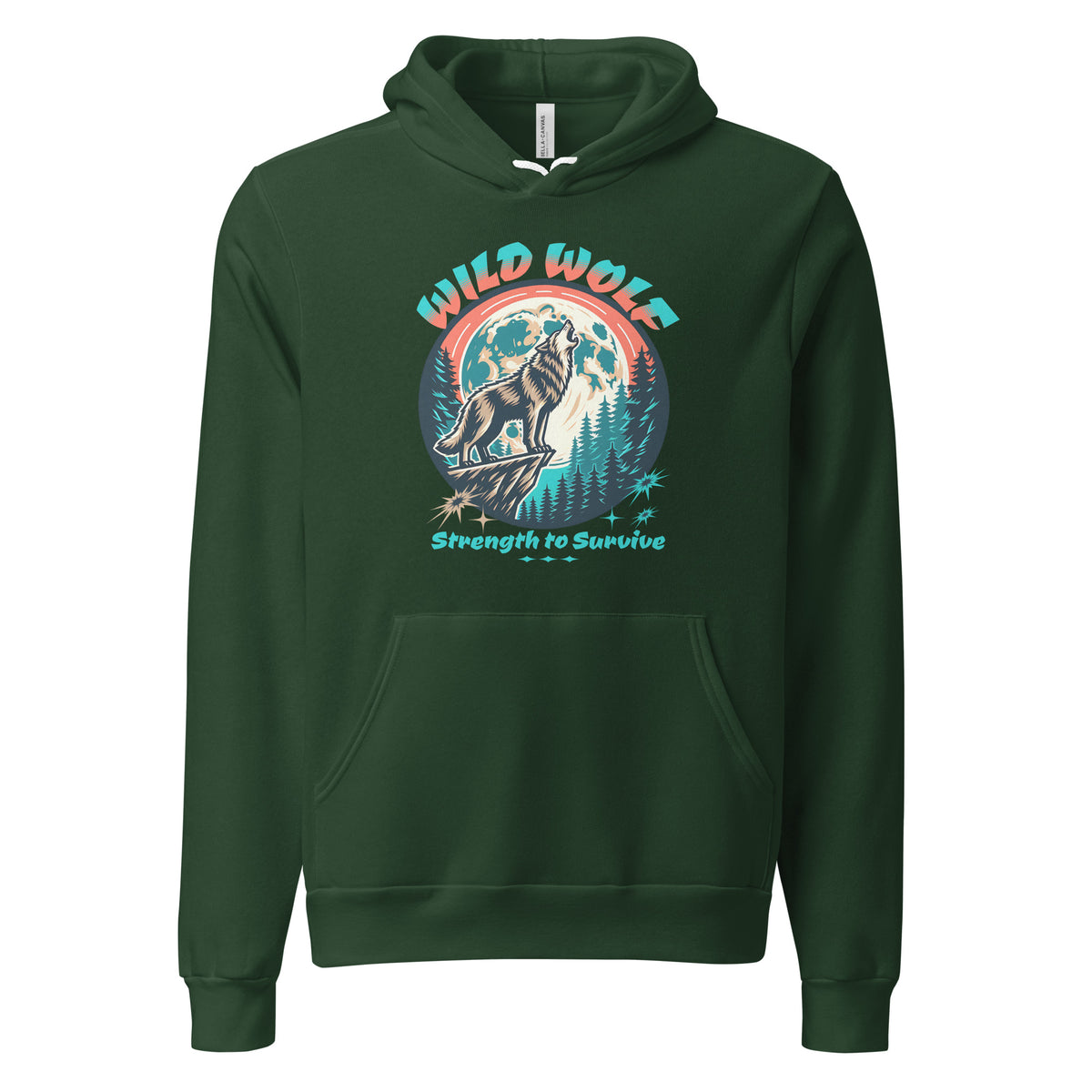 Order Buy Wild Wolf, Strength to Survive: Graphic Hoodie for Sale today for fierce wolf-inspired style and comfortable all-day wear.