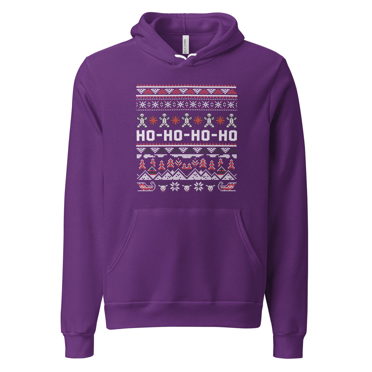 Get festive with our Ho Ho Ho Christmas Ugly Sweater Pattern Hoodie! Perfect for holiday parties or cozy nights in, this hoodie features a fun and vibrant design that spreads cheer. Made from soft, durable fabric, it ensures comfort while showcasing your holiday spirit. Available in various sizes, grab yours now and stand out this season! Don't miss out—get your holiday hoodie today!