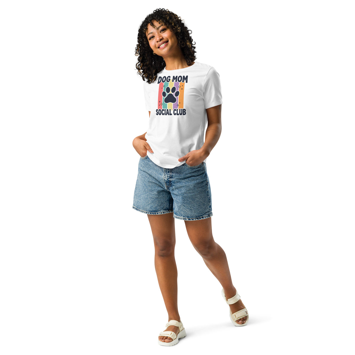 Celebrate your love for your furry friend with our Dog Mom Social Club Women's Relaxed T-Shirt. Made for comfort and style, this tee is perfect for any casual outing or cozy day at home. Featuring a playful design, it showcases your pride as a dog mom. Available in various sizes and colors, it's an essential addition to your wardrobe. Join the club and wear it with pride!