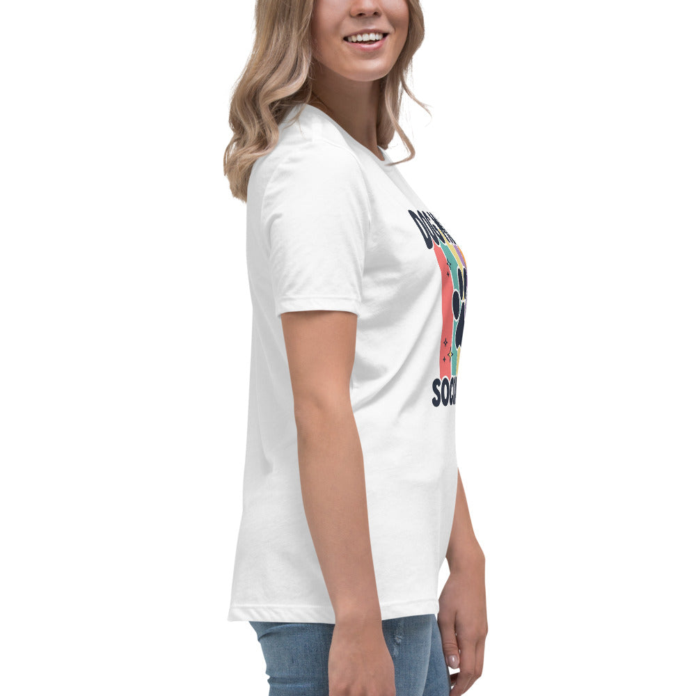 Upgrade your dog-loving wardrobe with the Dog Mom Social Club Women's Boxy Tee—perfect for walks, errands, and cozy weekends.